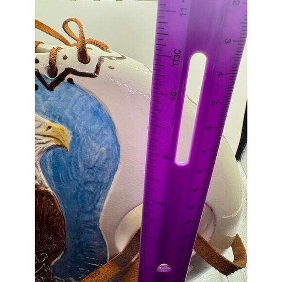 Vintage Native American Eagle Pottery Vase Water Jug 10.5" x 9.75" - Picture 9 of 12